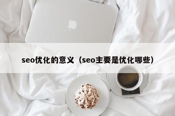 seo优化的意义(seo主要是优化哪些)
