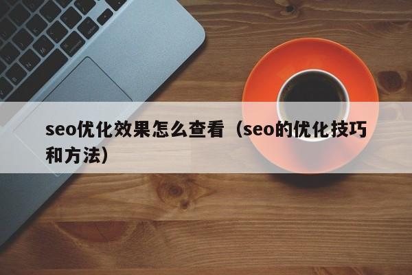 seo优化效果怎么查看(seo的优化技巧和方法)