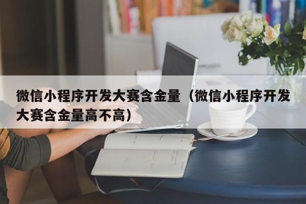 微信小程序开发大赛含金量(微信小程序开发大赛含金量高不高)